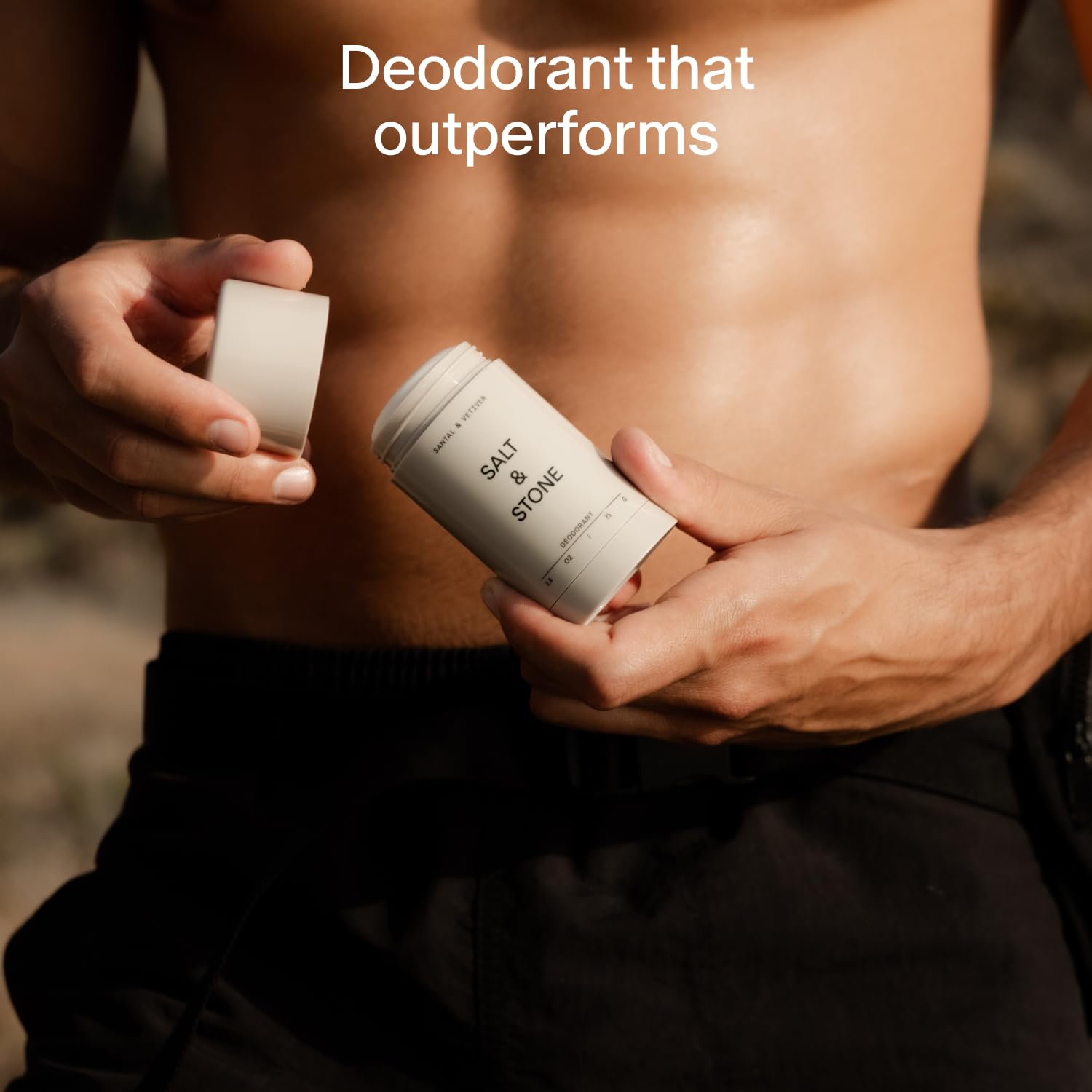 Salt & Stone Aluminum Free Deodorant | Extra Strength 48 Hour Protection for Women & Men | Made with Seaweed Extracts, Niacinamide & Prebiotics | Santal & Vetiver Salt & Stone uk supplements