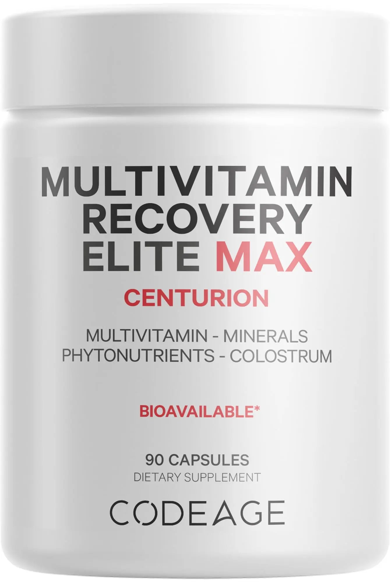 Codeage Multivitamin Recovery Elite Max Supplement - Vitamins A, C, D, E, B-Complex, Essential Minerals, Antioxidants, Colostrum Codeage uk supplements