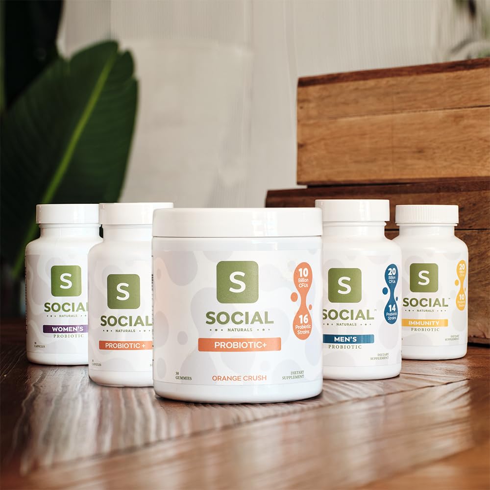 Social Naturals Daily Probiotic | 20 Billion CFU | Multi-Strain with Prebiotic + Postbiotic | Gut Health & Digestion Support | Vegan | 30 Capsules Social Naturals uk supplements
