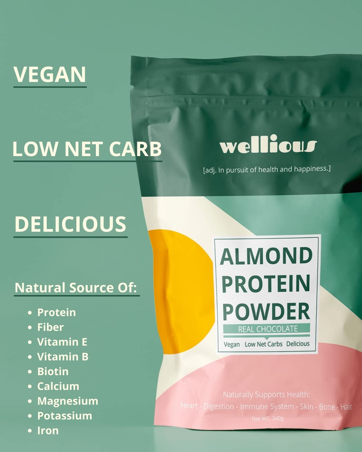wellious – Clean Vegan Protein Powder – for Gut Health, Plant Based, Keto Friendly, No Sodium wellious uk supplements