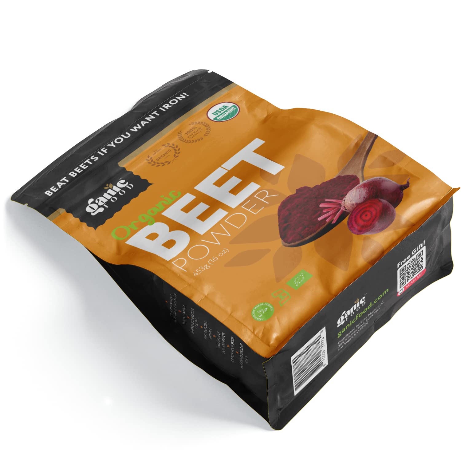 Ganic Food Organic Beetroot Powder, 16 Ounces Ganic Food uk supplements