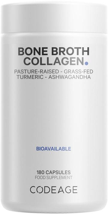 Codeage Bone Broth Collagen Capsules Grass Fed - Pasture Raised Chicken Bone Broth Collagen Codeage uk supplements