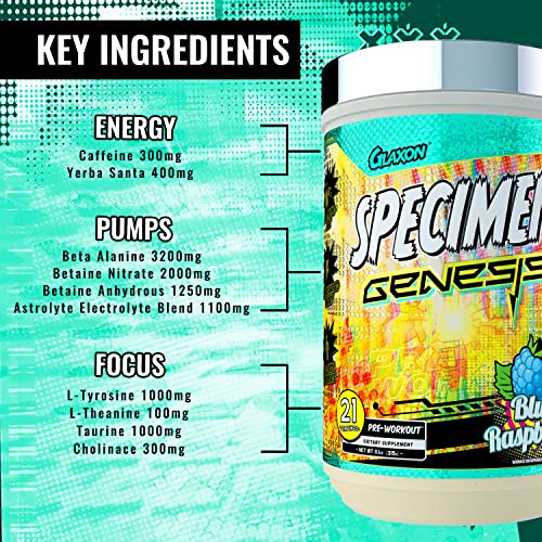 Specimen Full Spectrum High Stimulant Pre-Workout Powder | Supercharged Energy Glaxon uk supplements