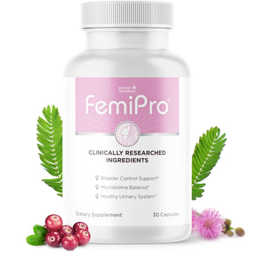 Femipro Bladder Control Supplements for Women & Men, Natural Herb & Probiotic Blend, Supports Urinary Tract Health & Microbiome Balance | Made in USA Non-GMO, 30 Capsules, 1 Month Supply Nature’s NutriWave uk supplements