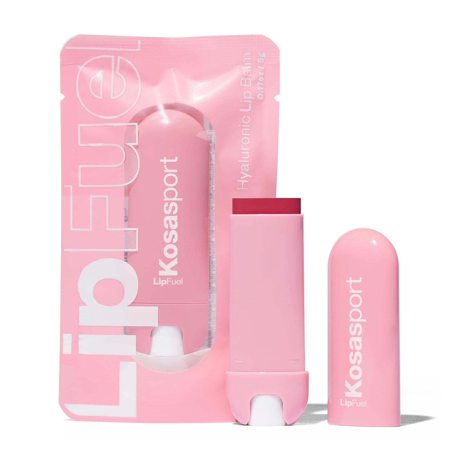 Kosas Lipfuel Hyaluronic Active Sport Lip Balm - Hydrates, Energizes and Protects - Natural Lip Treatment and Care (Rush) Kosas uk supplements