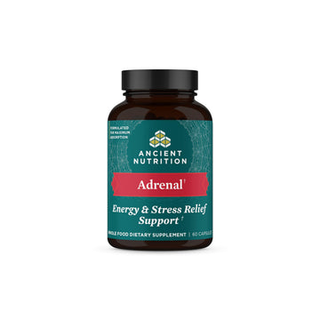 Ancient Nutrition Adrenal Support with Ashwagandha Supplement, Helps Reduce Stress & Fatigue, Paleo and Keto Friendly, Gluten Free, 1300mg, 60 Capsules Ancient Nutrition uk supplements