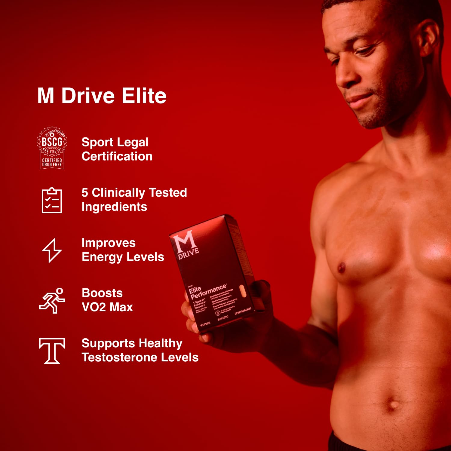 Mdrive Elite Multi - Natural Energy, Strength, Stress Relief, Lean Muscle, Immune Health Support from Zinc, Selenium, Manganese & Vitamin D, Enzymes for Digestive Support Mdrive uk supplements