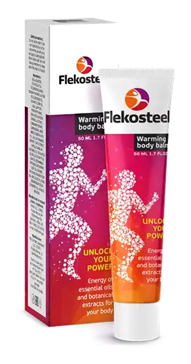 FLEKOSTEEL Body Warming Balm Relief from HIGH Muscle and Joint Load DISCOMFORT. Original Guaranteed from Russia with Hologram. (5 X 50 ML) Aus Healthcare uk supplements