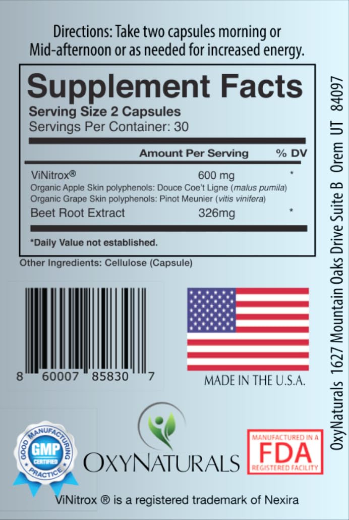 OxyBoost - Nitric Oxide Supplement (1 Bottle - 30 Servings) OxyNaturals uk supplements
