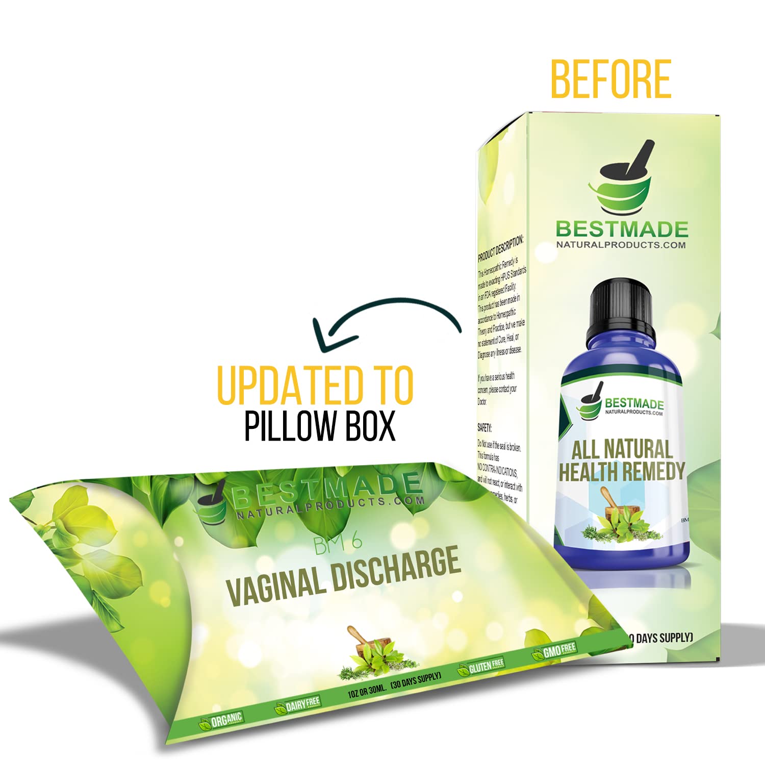 Vaginal Discharge BM6 - Natural Remedy for Leucorrhea, Unusual Vaginal Discharge & Odor, Helps Relieve Bestmade Naturalproducts.com uk supplements
