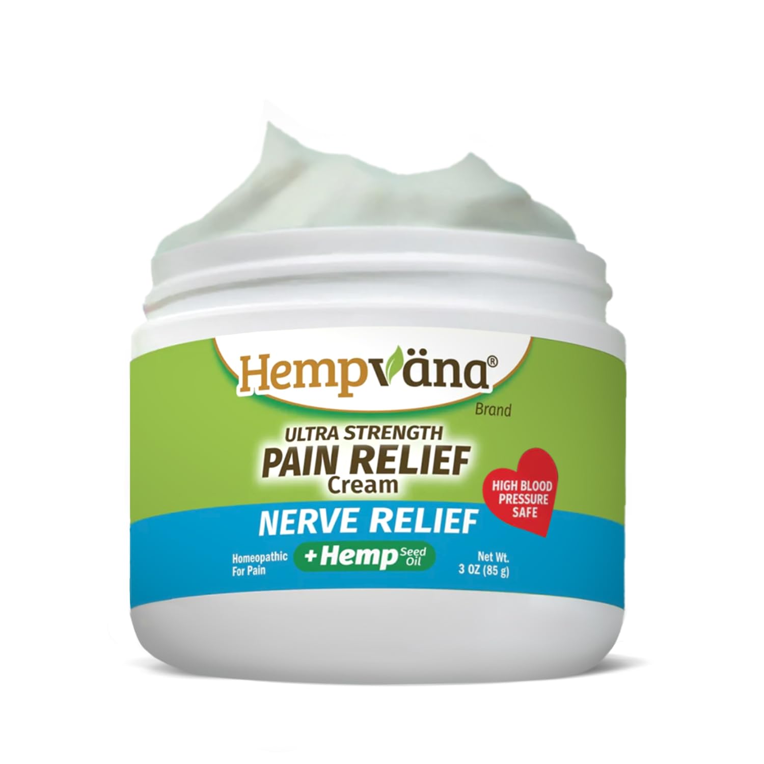 Hempvana Ultra-Strength Nerve Relief Cream w/100% Pure Hemp Seed Oil, AS SEEN ON TV, Relieves Nerve Pain, Shooting Pain, Joint Pain, Tingling, Muscle Cramps, Crawling Sensations, 3 oz Jar Hempvana uk supplements