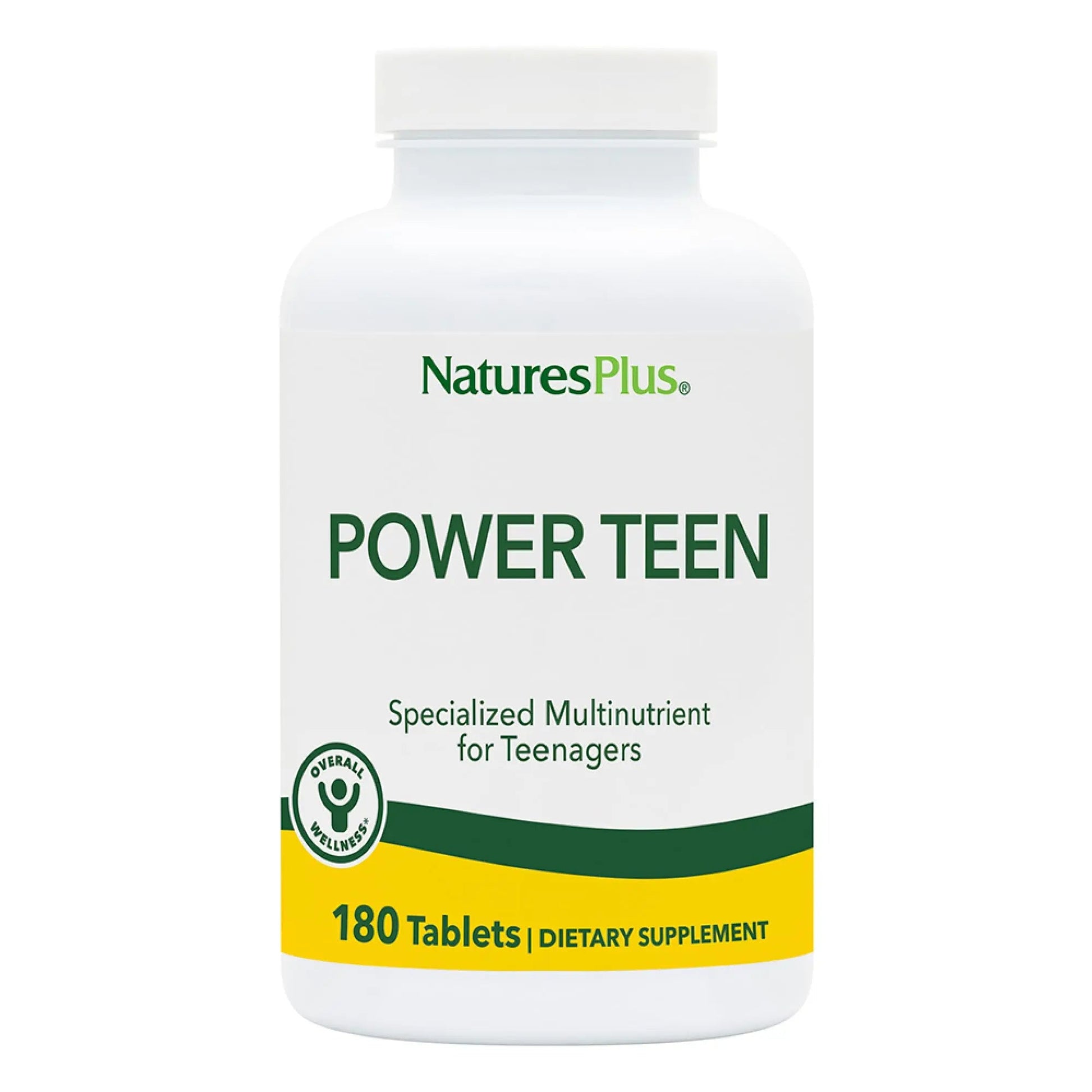 NaturesPlus Source of Life Power Teen - 180 Vegetarian Tablets - Teen Multivitamin with Minerals & Whole Foods for Mental Focus NaturesPlus uk supplements