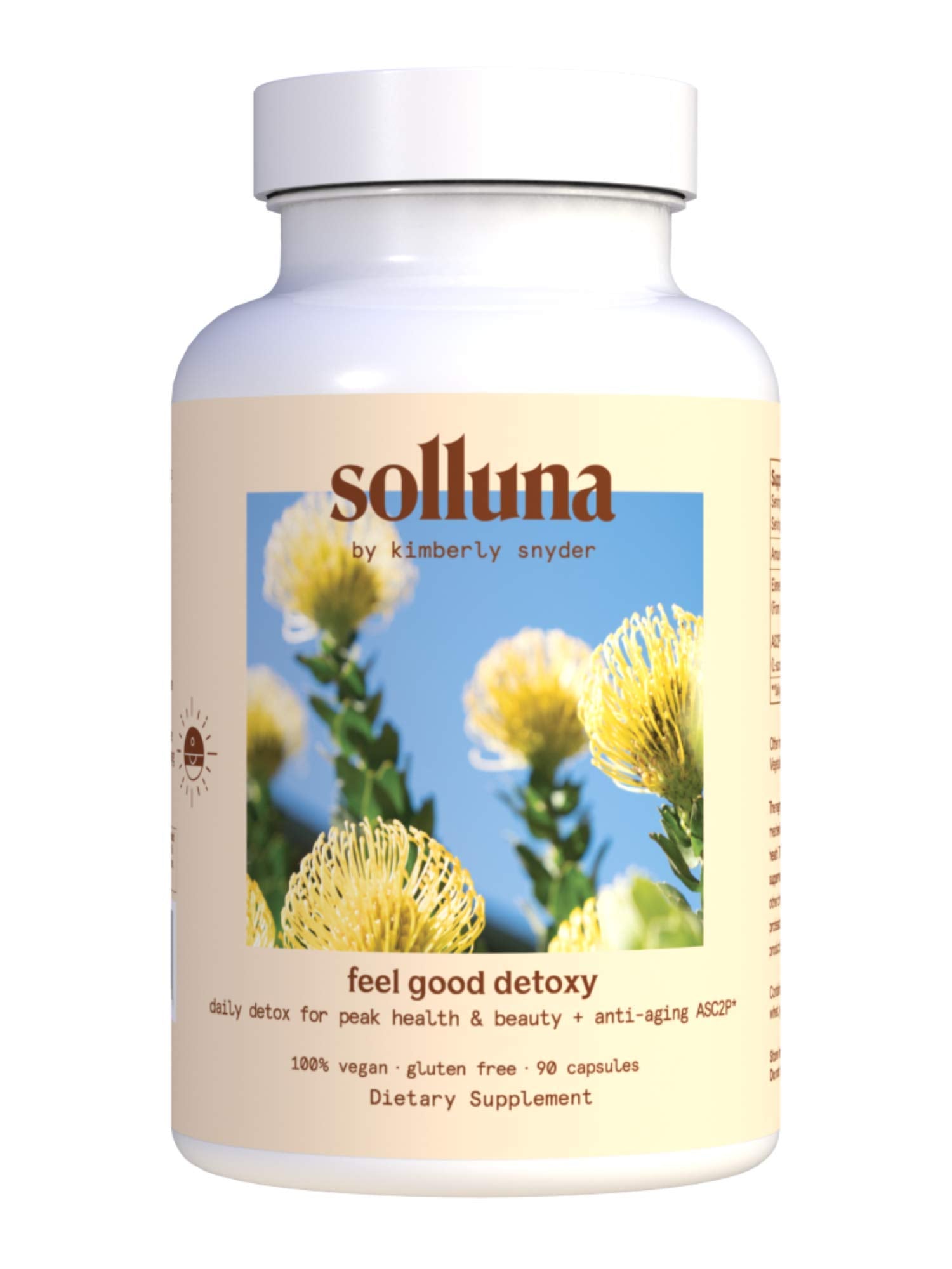 Solluna by Kimberly Snyder Oxygenated Magnesium Colon Cleanse with Asc2P — Gentle Detoxification and Bloating Relief — Fast Acting, Non-Laxative Detox for Digestive Health (90CT) Vegan & Non-GMO Solluna by Kimberly Snyder uk supplements