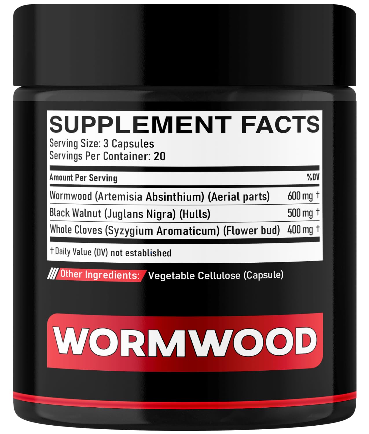 DEDICAD 1500mg Wormwood Capsules with Black Walnut & Cloves - Artemisia Annua Supplement for Immunity - 60 Vegan Capsules DEDICAD uk supplements