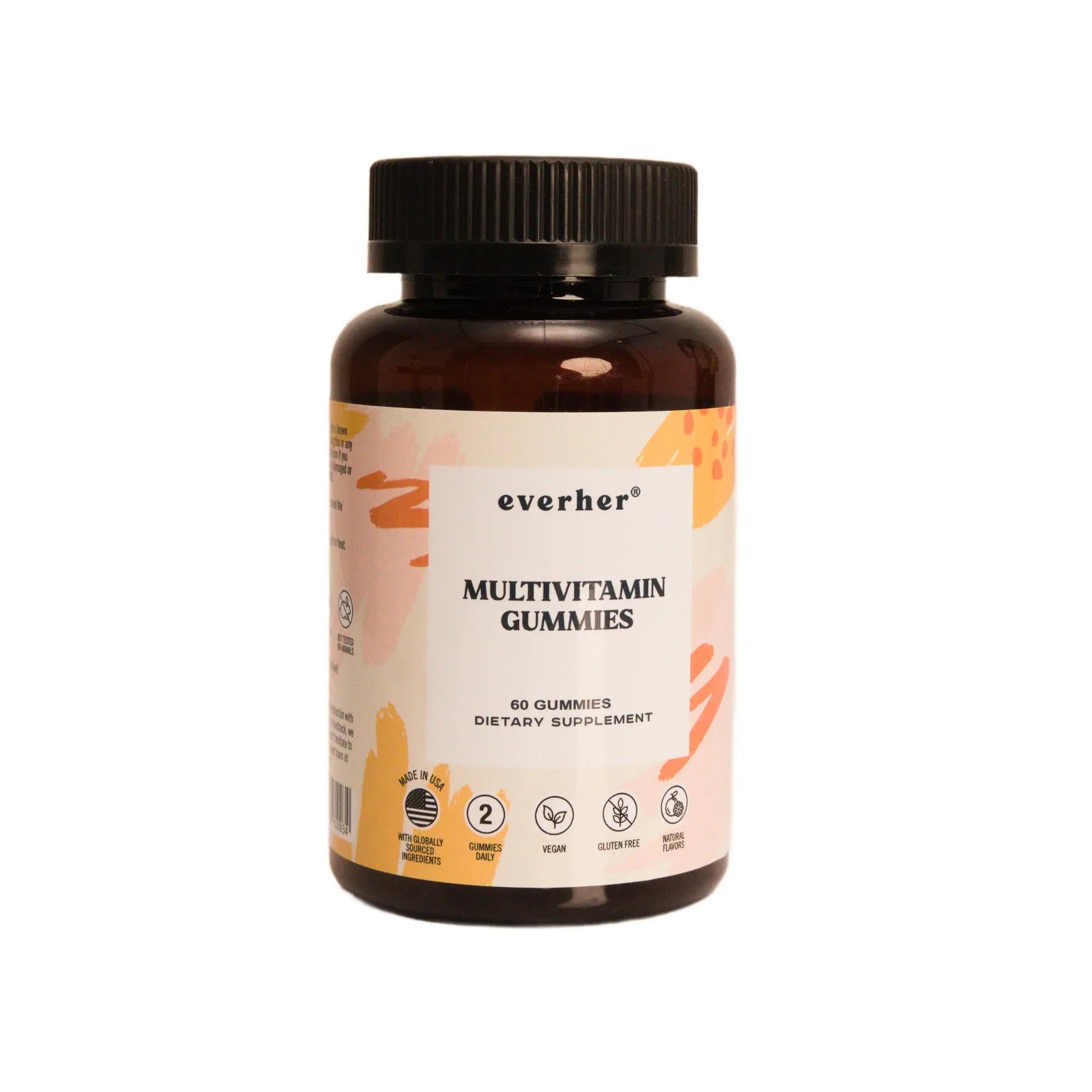 Everher Multivitamin Gummies | Essential Vitamins, Minerals & Herbs | Immune Support, Energy & Focus | with DHA Algae Oil & Probiotics | Everher uk supplements
