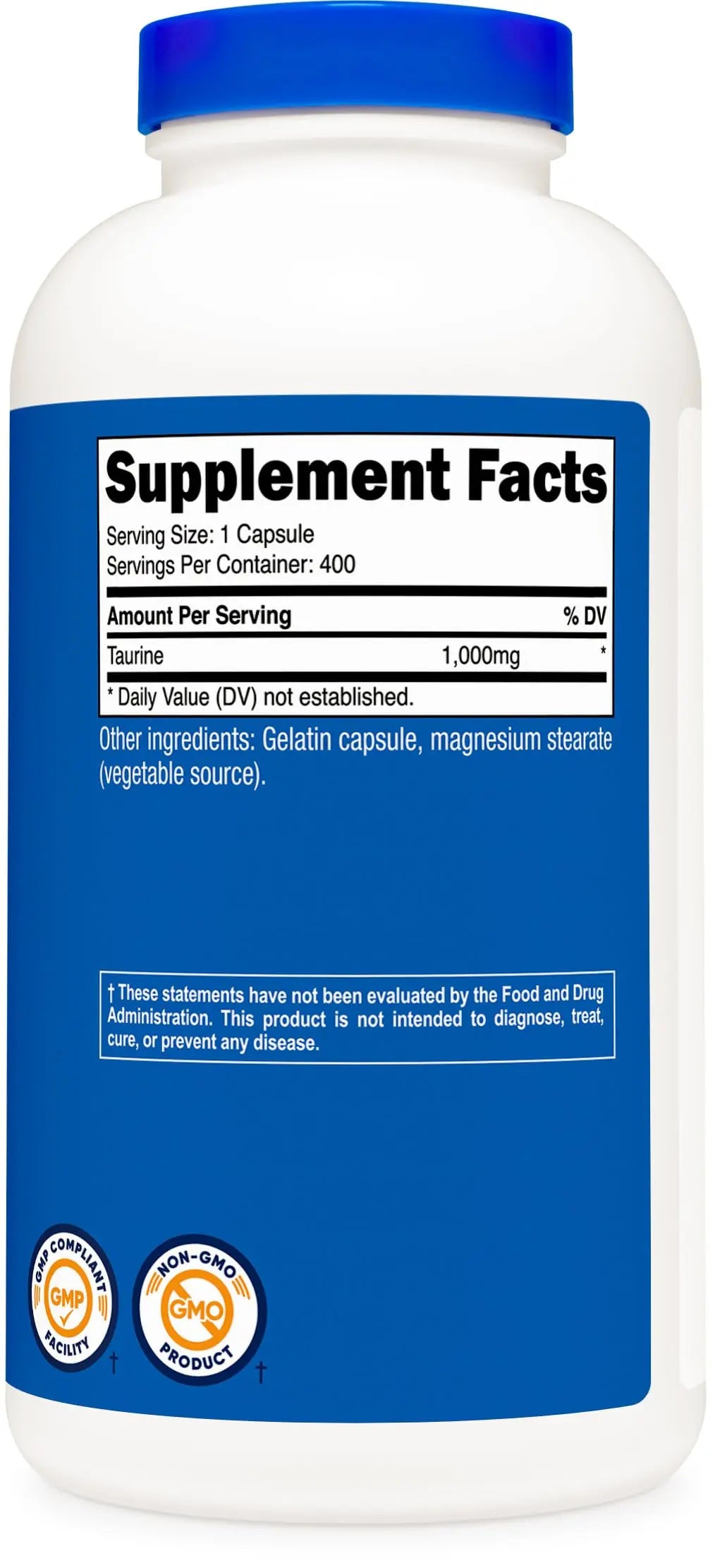 Nutricost Taurine 1000mg, 400 Capsules Nutricost uk supplements