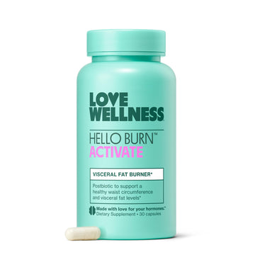 Love Wellness Hello Burn Activate | Support Visceral Fat Burn with HT BPL1 Postbiotic | Supports Healthy Waist Circumference, Longevity and Metabolic Wellness | 30 Count Love Wellness uk supplements