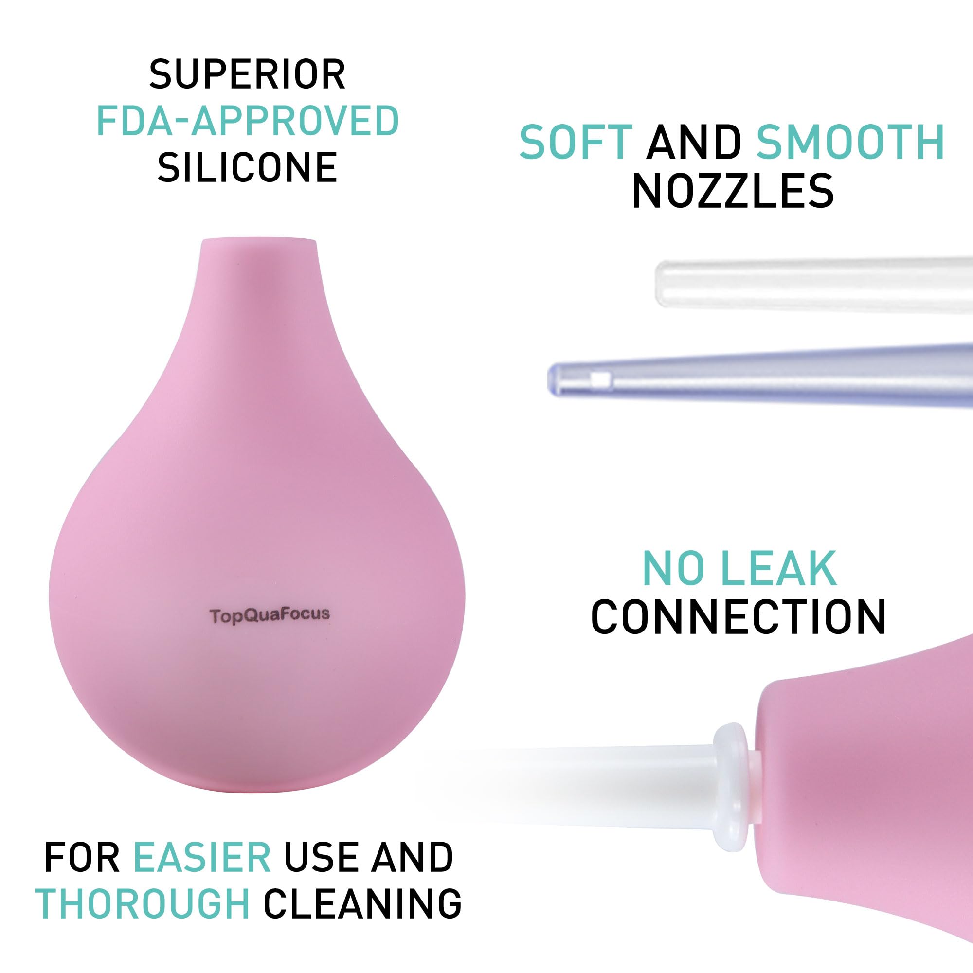 TopQuaFocus 8oz Enema Bulb Kit Anal and Vaginal Douche Bulb for Men Flushing System Enemas Silicone TopQuaFocus uk supplements