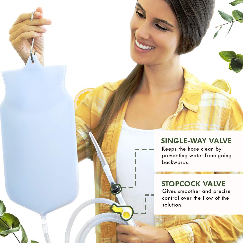 Mikacare Enema Bag Kit Clear Non-Toxic Silicone. for Coffee and Enema Kit for Colon Cleansing - Enema Detox Mikacare uk supplements