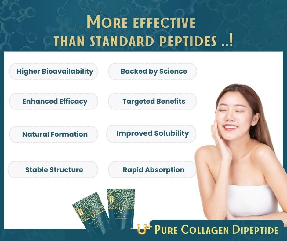 U+ Pure Collagen Dipeptide Supplement - Advanced Hydrolyzed Collagen Powder for Skin, Hair U+ Pure Collagen uk supplements
