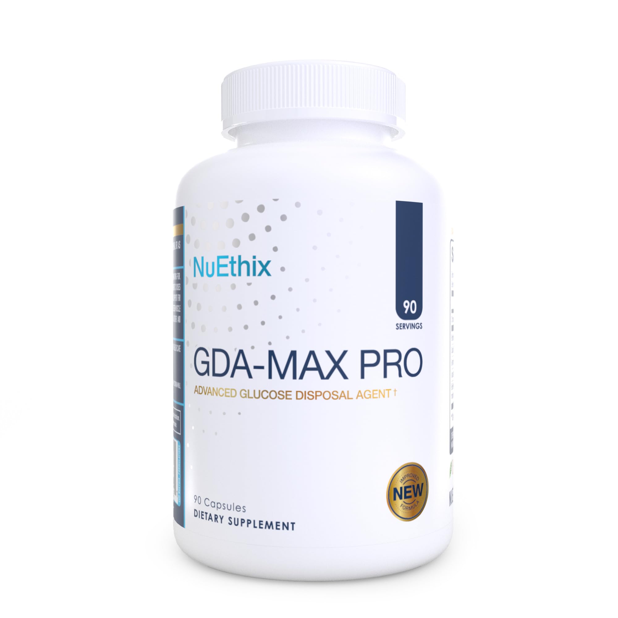 NuEthix Formulations GDA-MAX PRO, Double Berbine HCL Supplement, Supports Glucose Metabolism, Weight Management, Immune Support, Heart Health - Non GMO, Gluten Free, Dairy Free, 90 Count NuEthix Formulations uk supplements