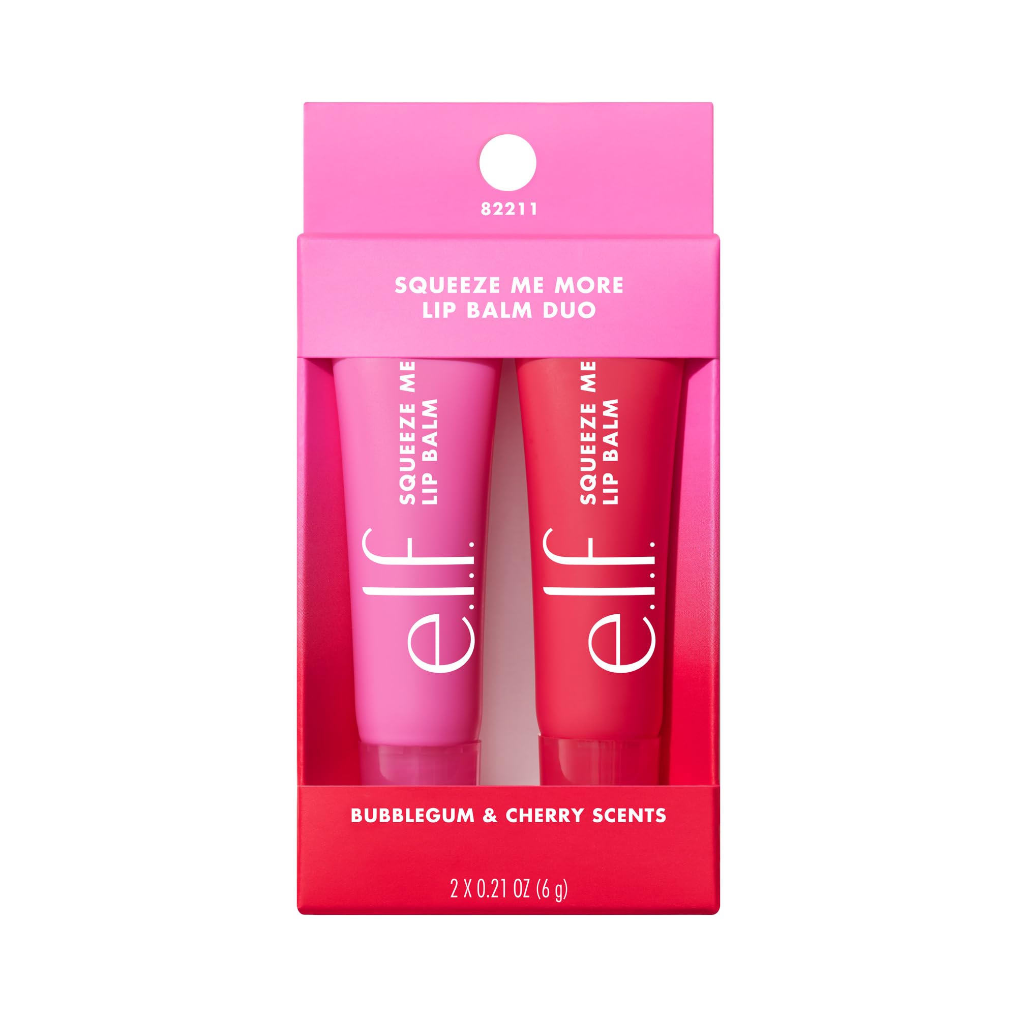 e.l.f. Squeeze Me More Lip Balm Duo, Moisturizing Balm For A Sheer Tint Of Color, Made With Hyaluronic Acid, Vegan & Cruelty-Free, Cherry & Bubblegum e.l.f. uk supplements