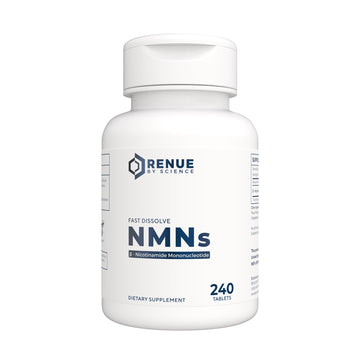 Renue By Science NMN Supplement | 240 Chewable Vegetarian Tablets - 125mg Nicotinamide Mononucleotide per Serving | Lemon Flavour - Manufactured in The USA Third-Party Tested Renue By Science uk supplements