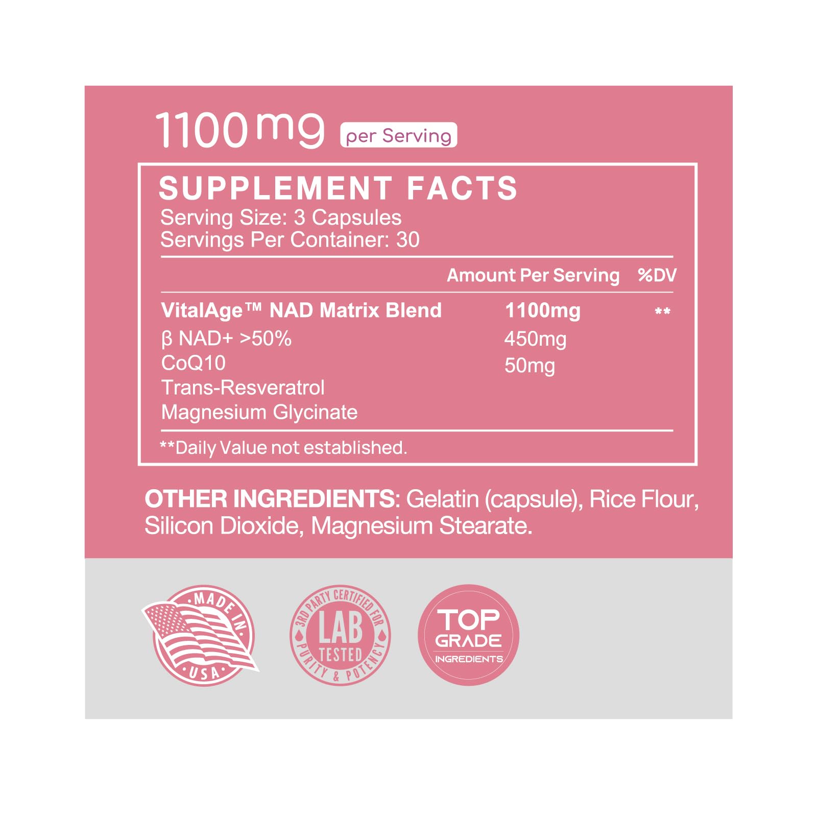 VHC NAD+ Supplement, NMN Alternative Liposomes with CoQ10, Trans-Resveratrol for Women & Men,Support Energy, Anti-Aging,Focus,90 Capsules VHC uk supplements
