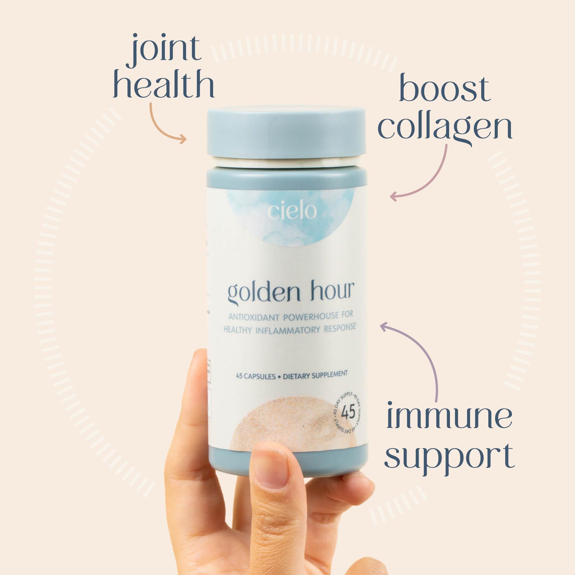 Cielo Golden Hour - Antioxidant Supplement for Healthy Immune System Response - Nutritional Antioxidant Blend for Women and Men (45 Day Supply) Cielo uk supplements