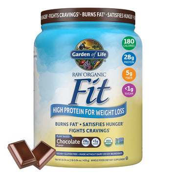 Garden of Life Raw Organic Fit Vegan Protein Powder Chocolate, 28g Plant Based Protein Garden of Life uk supplements