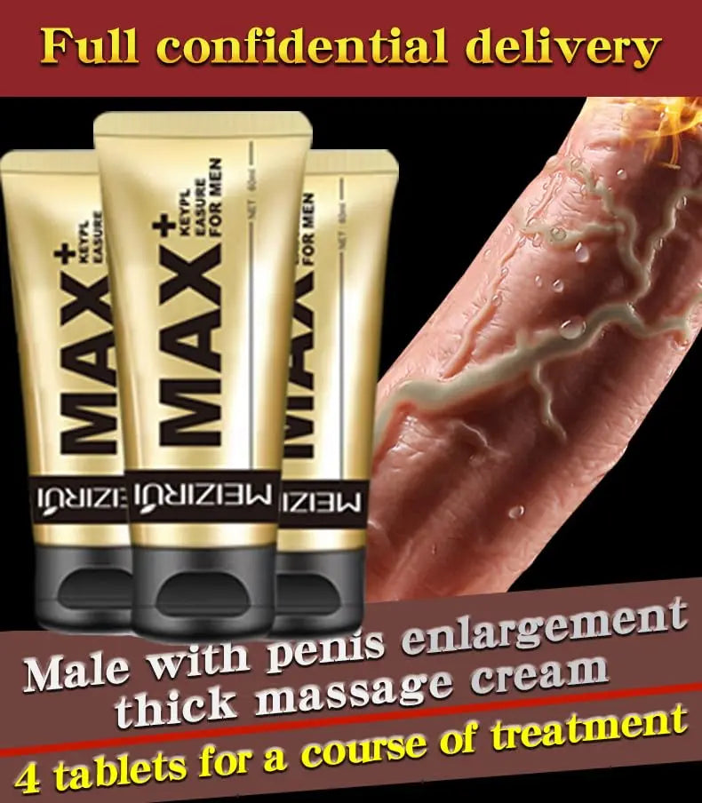 Max+ Extra Large Strength Enlargement Growth Gel for Man – Men's Power Massage Enlarger Cream with Natural Oil for Increase Size, Huge Thickness, Strength and Prolonged Performance (1) MEIZIRUI uk supplements