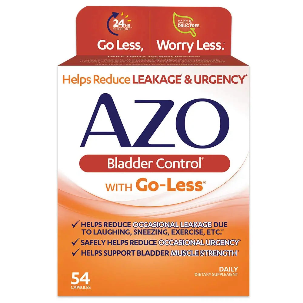 AZO Bladder Control with Go-Less Daily Supplement | Helps Reduce Occasional Urgency & Leakage | 54 Count Cranberry Urinary Tract Health | 100 Softgels AZO uk supplements