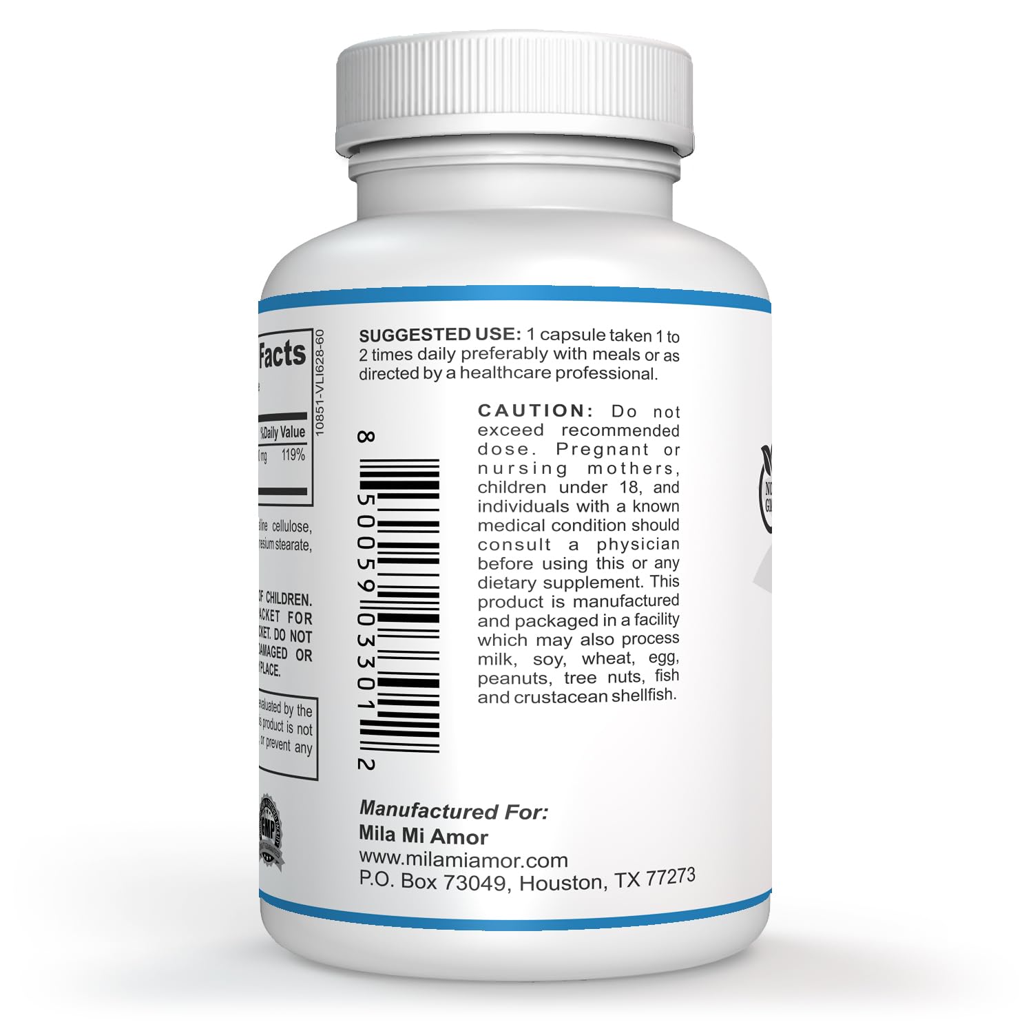 Milamiamor High Potency Magnesium | Whole Body Support | Heart, Nerve and Bone Milamiamor uk supplements