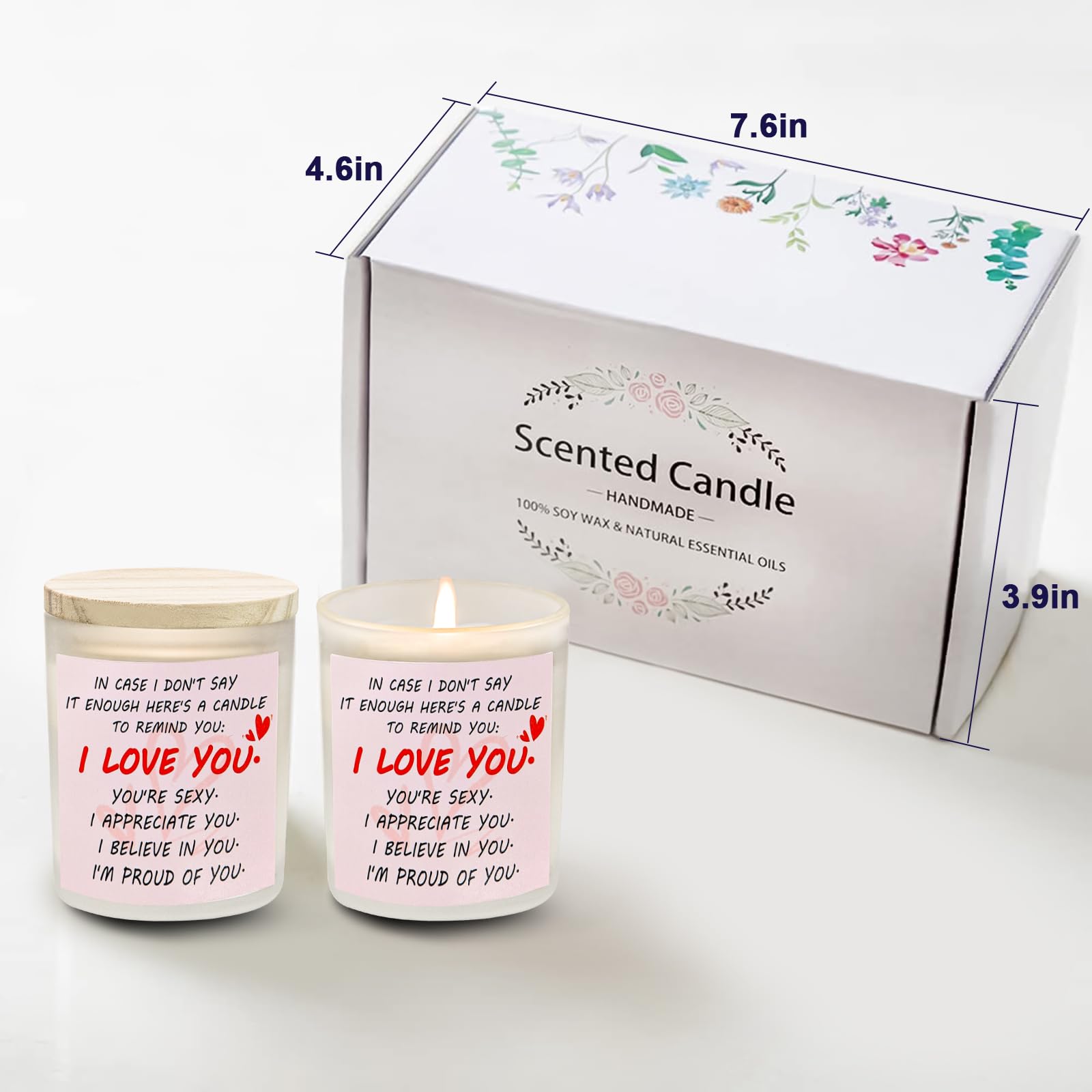 Gifts for Her Anniversary Candler - 2pack Valentine's Day Candle Gift,Wife Gifts Anniversary,Vanilla Lavender JUNPEI uk supplements