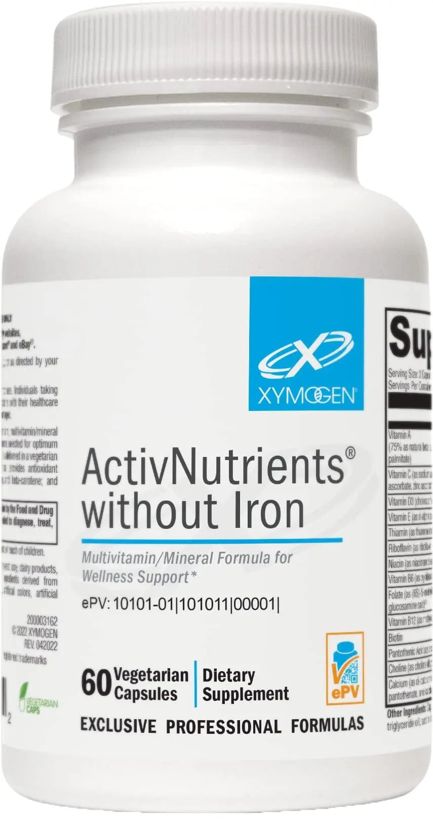 XYMOGEN ActivNutrients Without Iron - Multivitamin Multimineral for Wellness, Immune, Energy and Mood Support XYMOGEN uk supplements