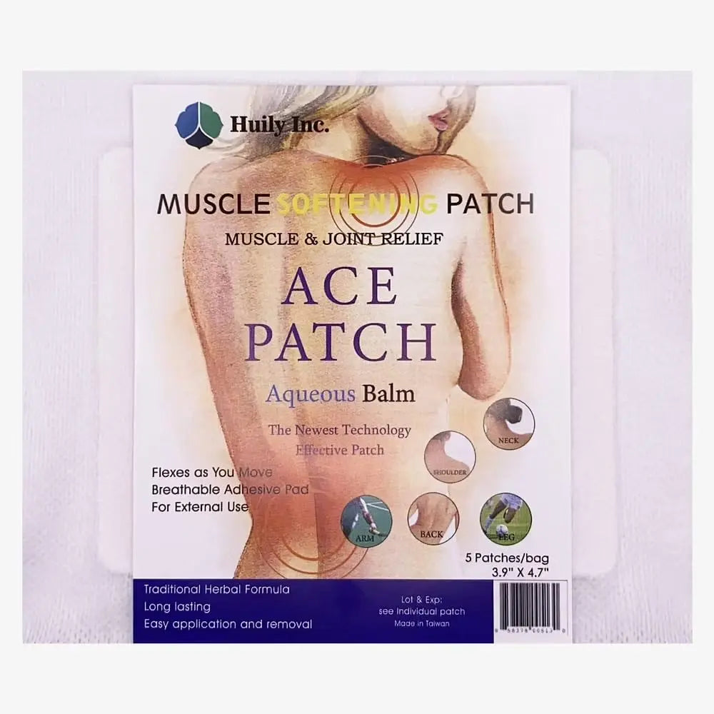 ACE Pain Relief Patch - Aqueous Balm 5 Count Huily uk supplements
