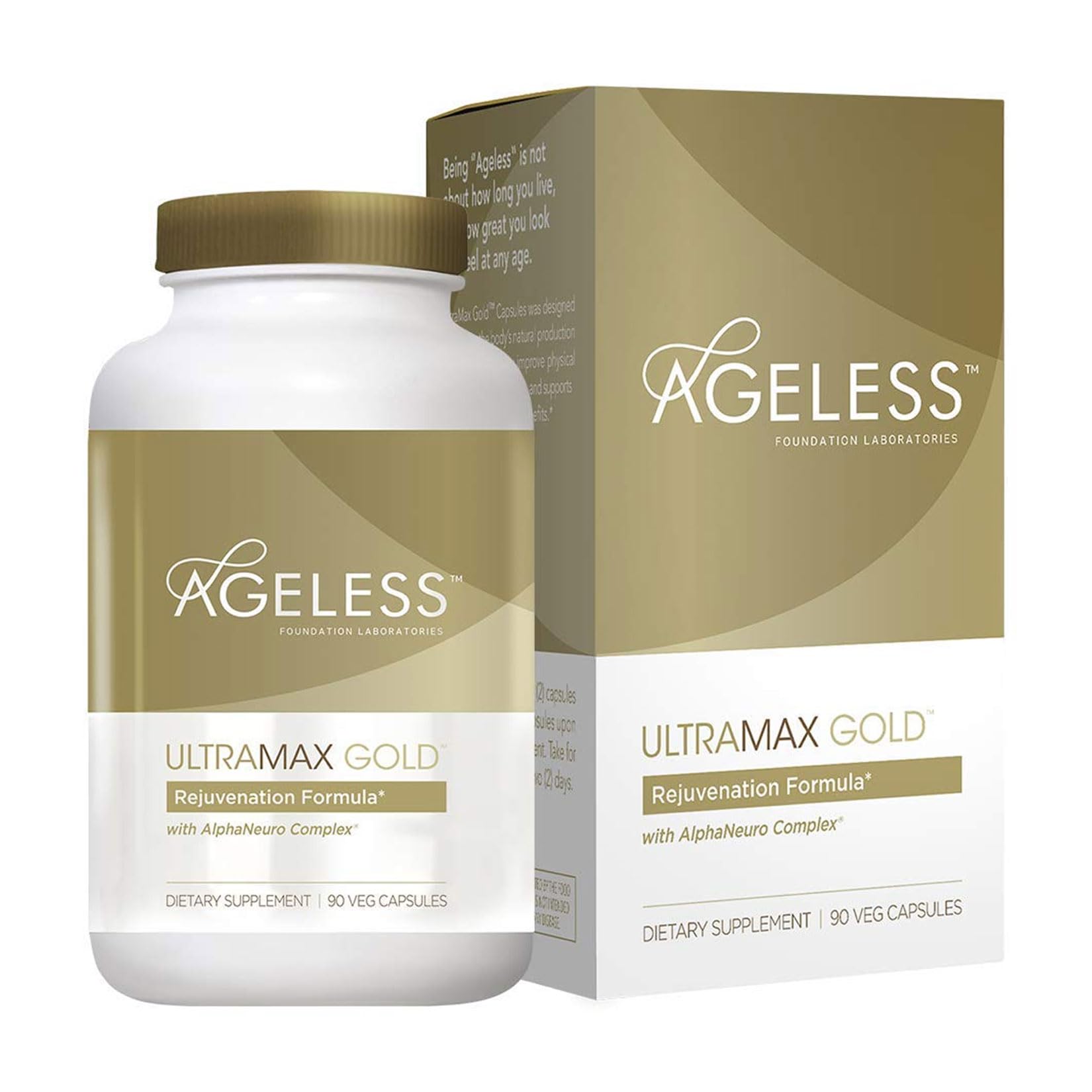 AGELESS™: UltraMAX Gold™ Capsules, HGH Anti-Aging Supplement for Women, Slows Ageless Foundation Laboratories uk supplements
