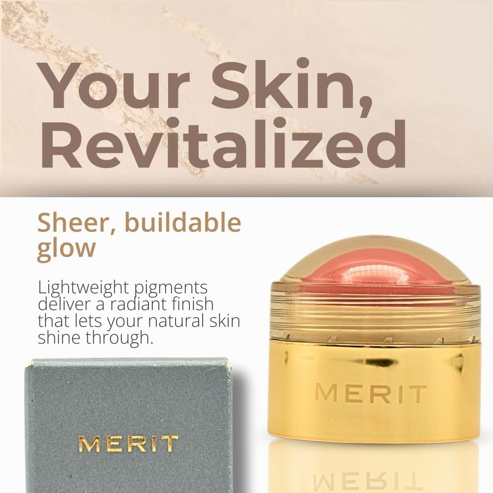 MERIT Flush Balm Cream Blush – Lusitano Soft Peach | Hydrating Radiant Cheek & Lip Tint Stick with Vitamin E | Lightweight, Buildable, Vegan & Cruelty-Free Blush Merit uk supplements