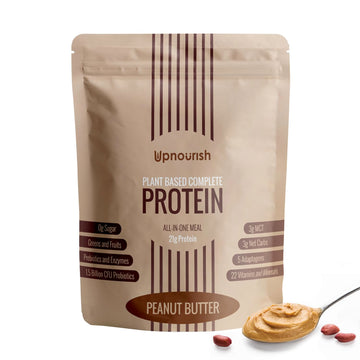 UpNourish Peanut Butter Vegan Protein Powder 54 Superfoods Powder,1.5 Billion CFU Probiotics 21g Plant Based Protein,No Sugar No Dairy No GMO Dairy Free,Meal Replacement Shake Keto-Friendly Low-Carb Diet,15 Servings UpNourish uk supplements