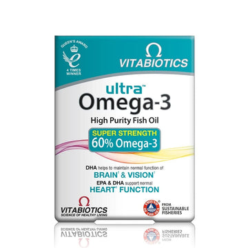 Vitabiotics Ultra Omega-3 Fish Oils Capsules with DHA EPA Nutritional Supplements Vitabiotics uk supplements