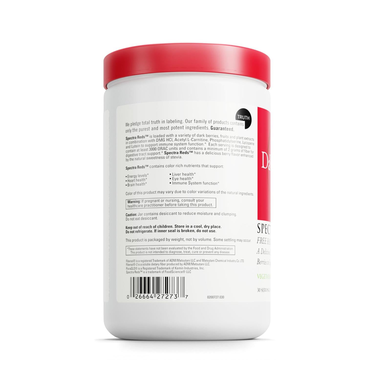 DAVINCI Labs Spectra Reds - Drink Mix Supplement for Antioxidant Health* - Immune & Liver Health Aid with Grape Seed Extract* - Powder Supplement Supports Eye & Heart Health* - 30 Servings (324.9 g) DAVINCI uk supplements