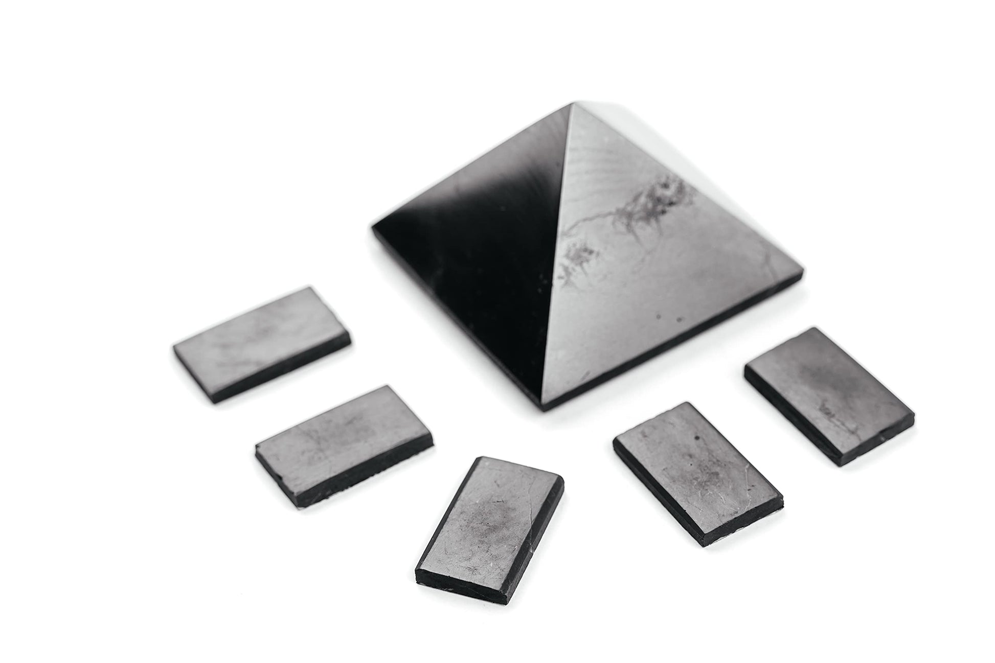 KARELIANMASTERS Shungite Stones Pyramid and Sticker for Phone Set - Crystal Healing Protection KARELIANMASTERS uk supplements