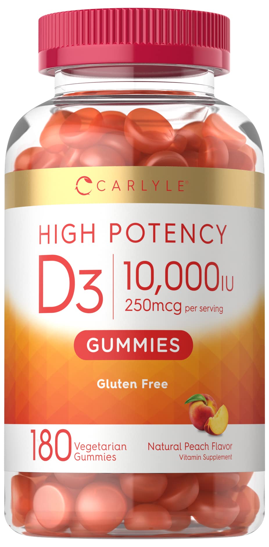Carlyle Vitamin D3 Gummies | 10,000 iu | 180 Count | Vegetarian, Non-GMO Carlyle uk supplements