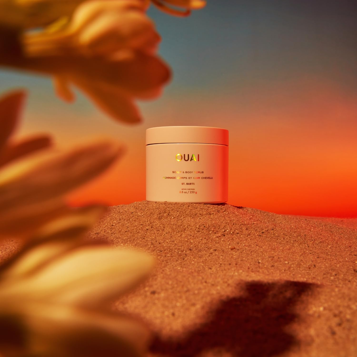 OUAI Scalp & Body Scrub, St. Barts - Exfoliating Body Scrub with Sugar & Coconut Oil Blend for Smooth, Moisturized Skin - Gentle Scalp Exfoliator for Removing Product Build Up (8.8 Oz) OUAI uk supplements