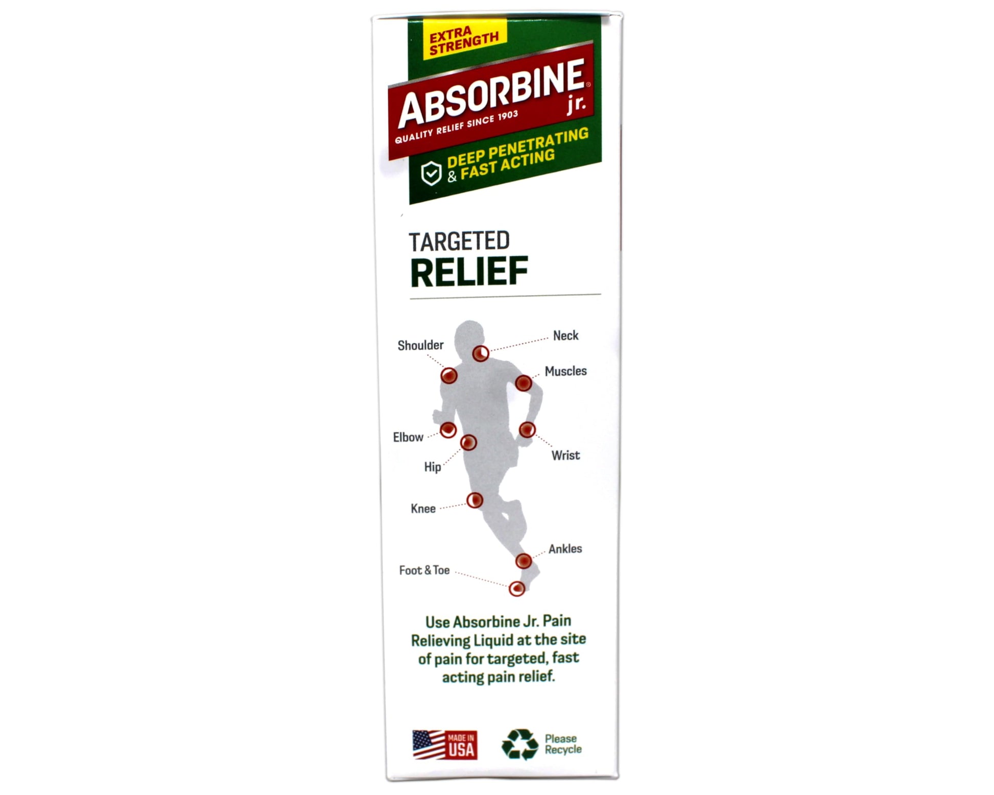 ABSORBINE JR. Extra Strength Pain Relieving Liquid, for Muscle, Joints, Arthritis Pain, with No-Mess Applicator, 4 Oz (Pack of 3) ABSORBINE JR. uk supplements
