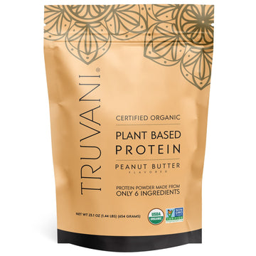 Truvani Organic Vegan Protein Powder Peanut Butter - 20g of Plant Based Protein, Powder Truvani uk supplements