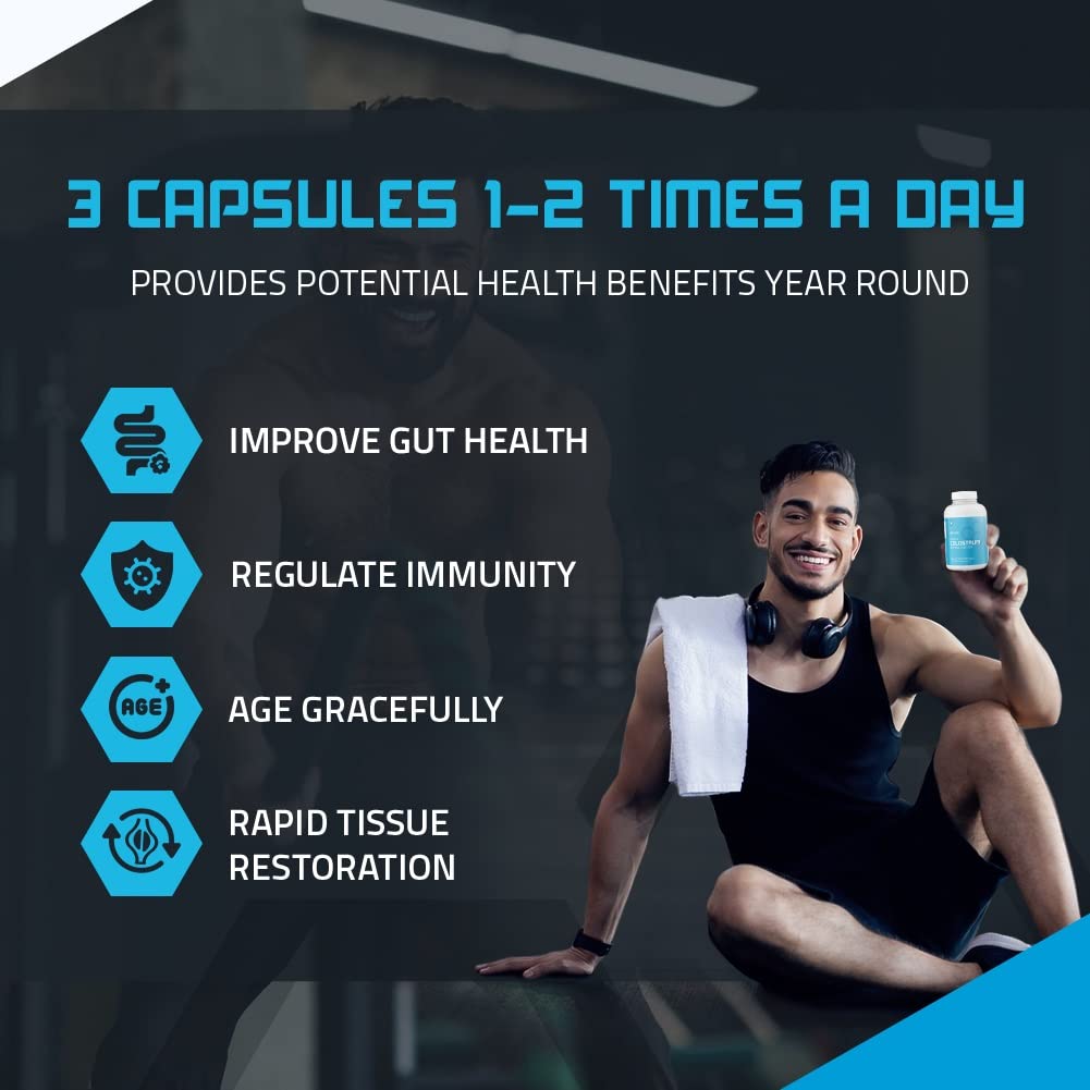 TBR Labs Pure Bovine Colostrum 180 Capsules - Antibiotic and Hormone Free - USA Source TBR Labs uk supplements