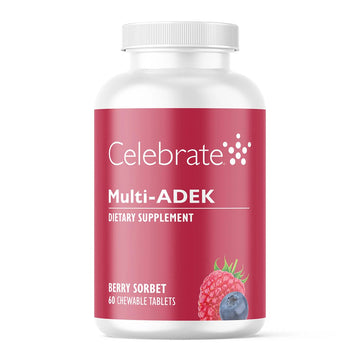 Celebrate Vitamins Multi ADEK Chewables, Iron Free - Daily Bariatric Multivitamin, High Level of Vitamins A, D, E, K & B12 Celebrate Bariatric Supplements uk supplements