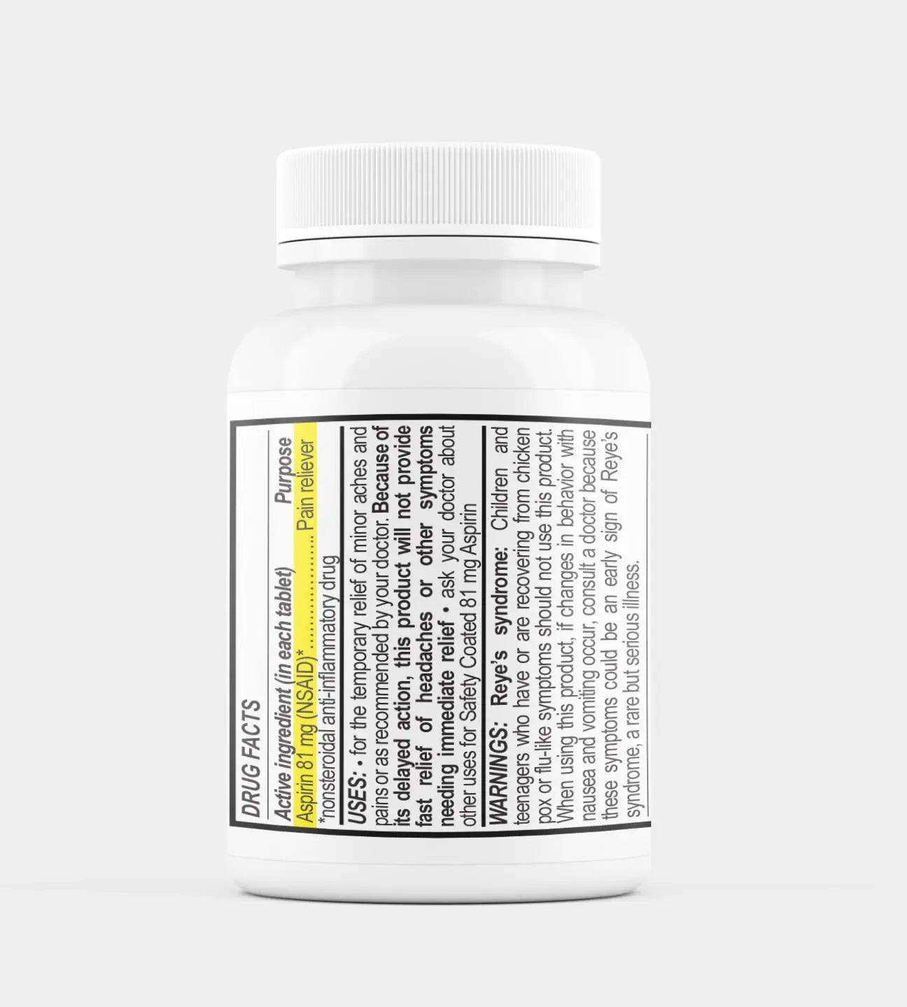 MedPlus Low Dose Aspirin 81 mg - 500 Tablets | Enteric Coated | Pain Reliever for Minor Aches and Pains, Fever Reducer - Made in USA MedPlus uk supplements