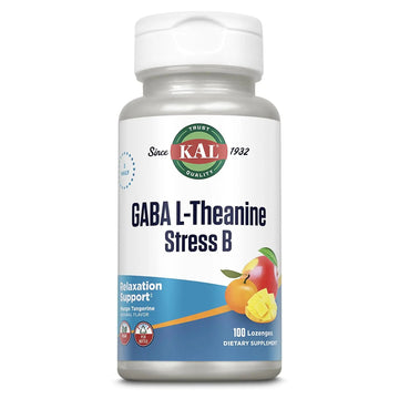 KAL GABA L-Theanine Stress B Lozenge, B Complex Vitamin Supplement, Healthy Relaxation, Mood & Focus Support KAL uk supplements